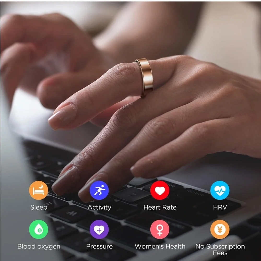 Smart Ring 3-Pack in Black, Silver & Gold